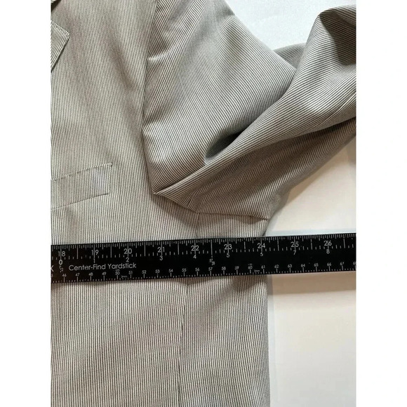 Samuelsohn Sport Coat Men’s 42 Reg Gray Striped 100% Wool Blazer Jacket - Picture 5 of 8